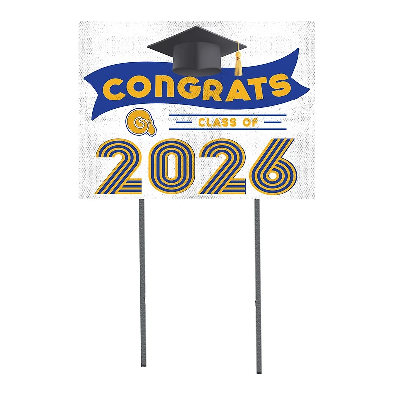 Albany State Golden Rams 18" x 24" 2026 Grad Yard Sign with Stakes