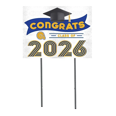 Albany State Golden Rams 18" x 24" 2026 Grad Yard Sign with Stakes