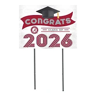 Alabama Crimson Tide 18" x 24" 2026 Grad Yard Sign with Stakes
