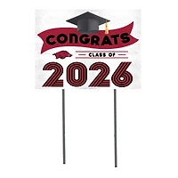 Arkansas Razorbacks 18" x 24" 2026 Grad Yard Sign with Stakes
