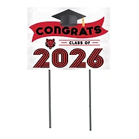 Arkansas State Red Wolves 18" x 24" 2026 Grad Yard Sign with Stakes
