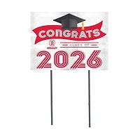 Bradley Braves 18" x 24" 2026 Grad Yard Sign with Stakes