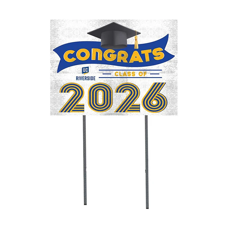 UC Riverside Highlanders 18" x 24" 2026 Grad Yard Sign with Stakes