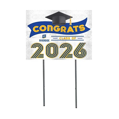 UC Riverside Highlanders 18" x 24" 2026 Grad Yard Sign with Stakes