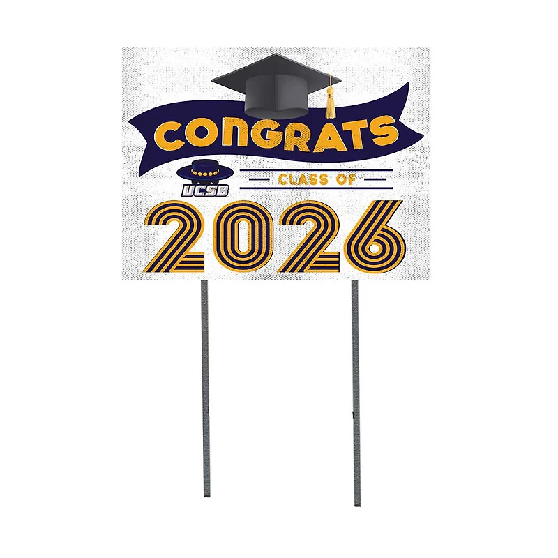 UC Santa Barbara Gauchos 18" x 24" 2026 Grad Yard Sign with Stakes