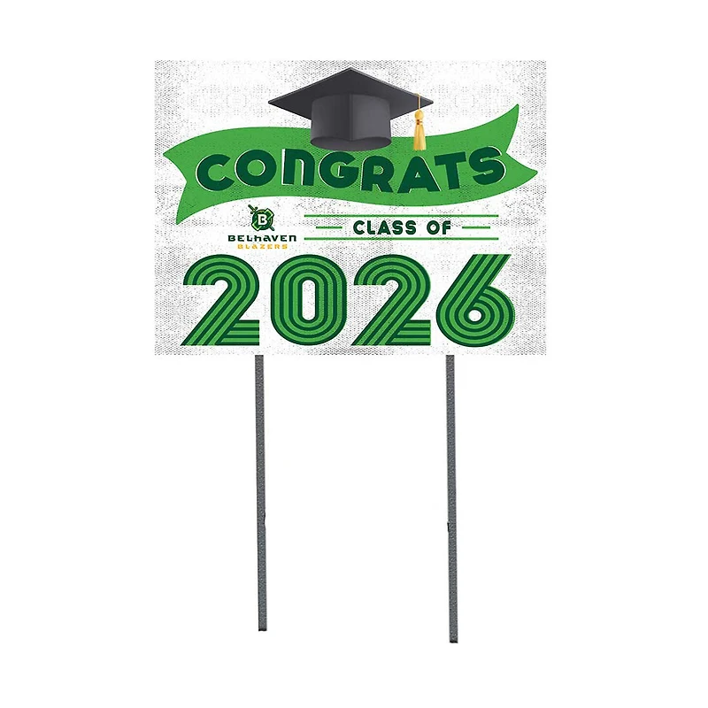 Belhaven Blazers 18" x 24" 2026 Grad Yard Sign with Stakes