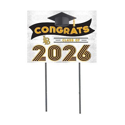 Cal State Long Beach The Beach 18" x 24" 2026 Grad Yard Sign with Stakes
