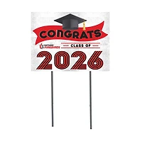 Carthage Firebirds 18" x 24" 2026 Grad Yard Sign with Stakes