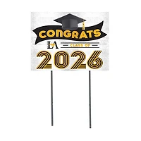 Cal State L.A. Golden Eagles 18" x 24" 2026 Grad Yard Sign with Stakes