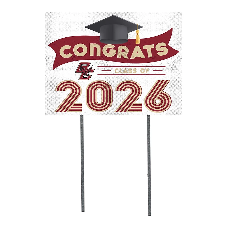 Boston College Eagles 18" x 24" 2026 Grad Yard Sign with Stakes
