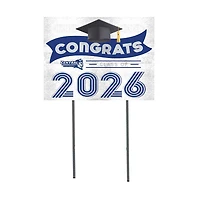 Central Connecticut State Blue Devils 18" x 24" 2026 Grad Yard Sign with Stakes