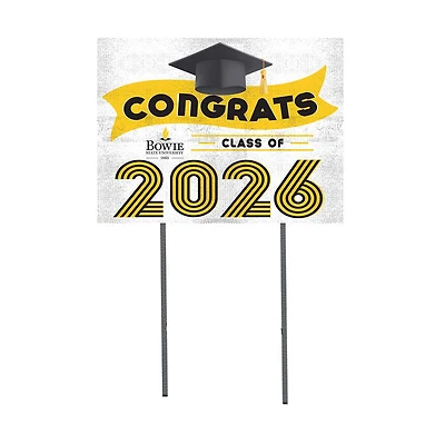 Bowie State Bulldogs 18" x 24" 2026 Grad Yard Sign with Stakes