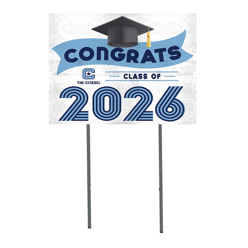 Citadel Bulldogs 18" x 24" 2026 Grad Yard Sign with Stakes