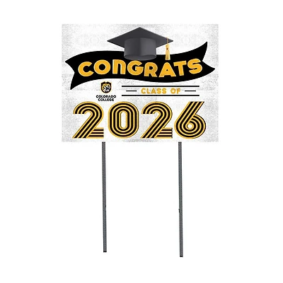 Colorado College Tigers 18" x 24" 2026 Grad Yard Sign with Stakes