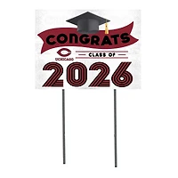 UChicago Maroons 18" x 24" 2026 Grad Yard Sign with Stakes