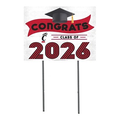 Cincinnati Bearcats 18" x 24" 2026 Grad Yard Sign with Stakes