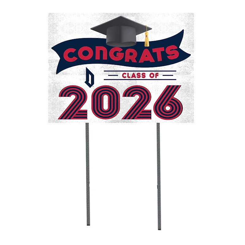 Duquesne Dukes 18" x 24" 2026 Grad Yard Sign with Stakes