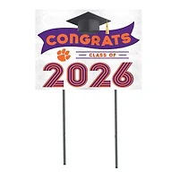 Clemson Tigers 18" x 24" 2026 Grad Yard Sign with Stakes