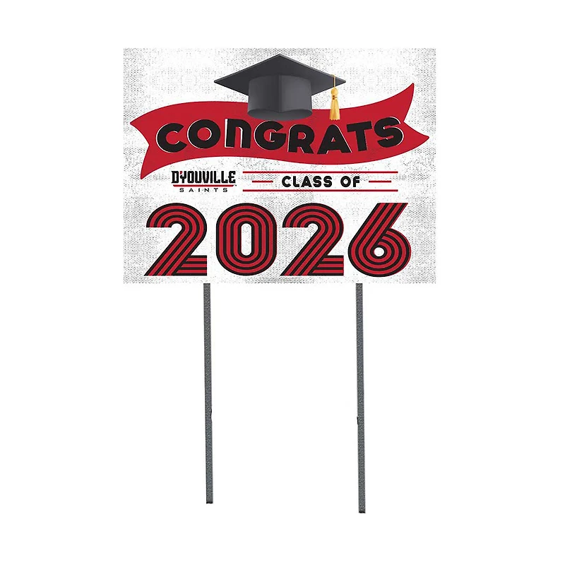 D'youville Saints 18" x 24" 2026 Grad Yard Sign with Stakes