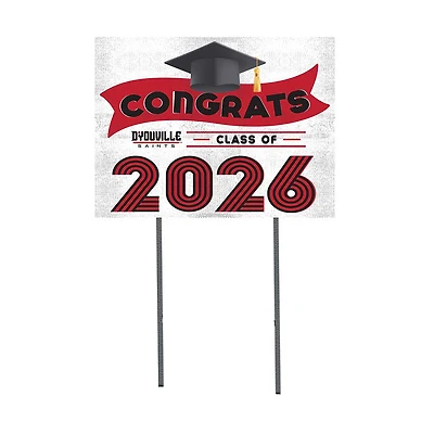 D'youville Saints 18" x 24" 2026 Grad Yard Sign with Stakes