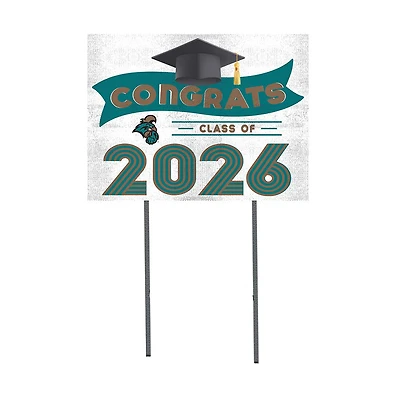 Coastal Carolina Chanticleers 18" x 24" 2026 Grad Yard Sign with Stakes