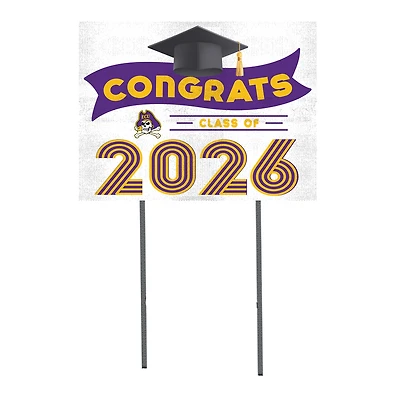 ECU Pirates 18" x 24" 2026 Grad Yard Sign with Stakes