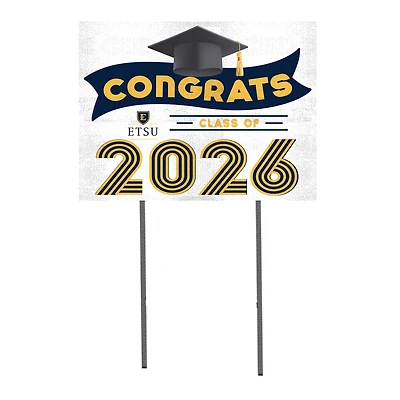 ETSU Buccaneers 18" x 24" 2026 Grad Yard Sign with Stakes