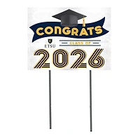 ETSU Buccaneers 18" x 24" 2026 Grad Yard Sign with Stakes