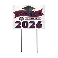 Eastern Connecticut State Warriors 18" x 24" 2026 Grad Yard Sign with Stakes
