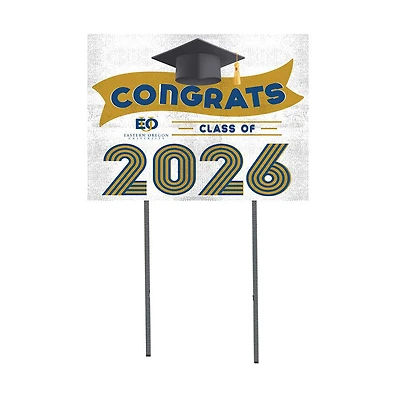 Eastern Oregon Mountaineers 18" x 24" 2026 Grad Yard Sign with Stakes