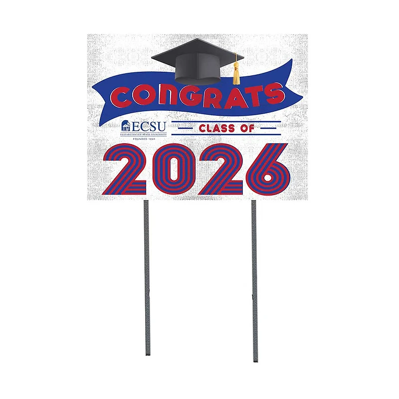 Elizabeth City State University Vikings 18" x 24" 2026 Grad Yard Sign with Stakes