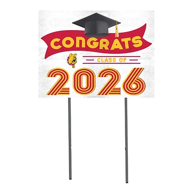 Ferris State Bulldogs 18" x 24" 2026 Grad Yard Sign with Stakes