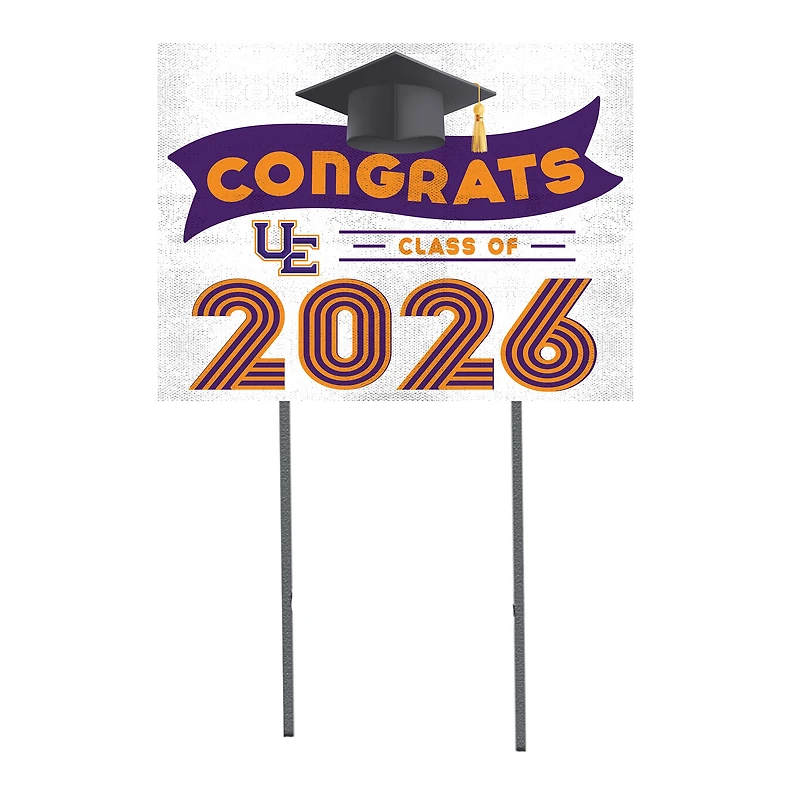 Evansville Purple Aces 18" x 24" 2026 Grad Yard Sign with Stakes