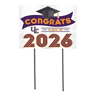 Evansville Purple Aces 18" x 24" 2026 Grad Yard Sign with Stakes