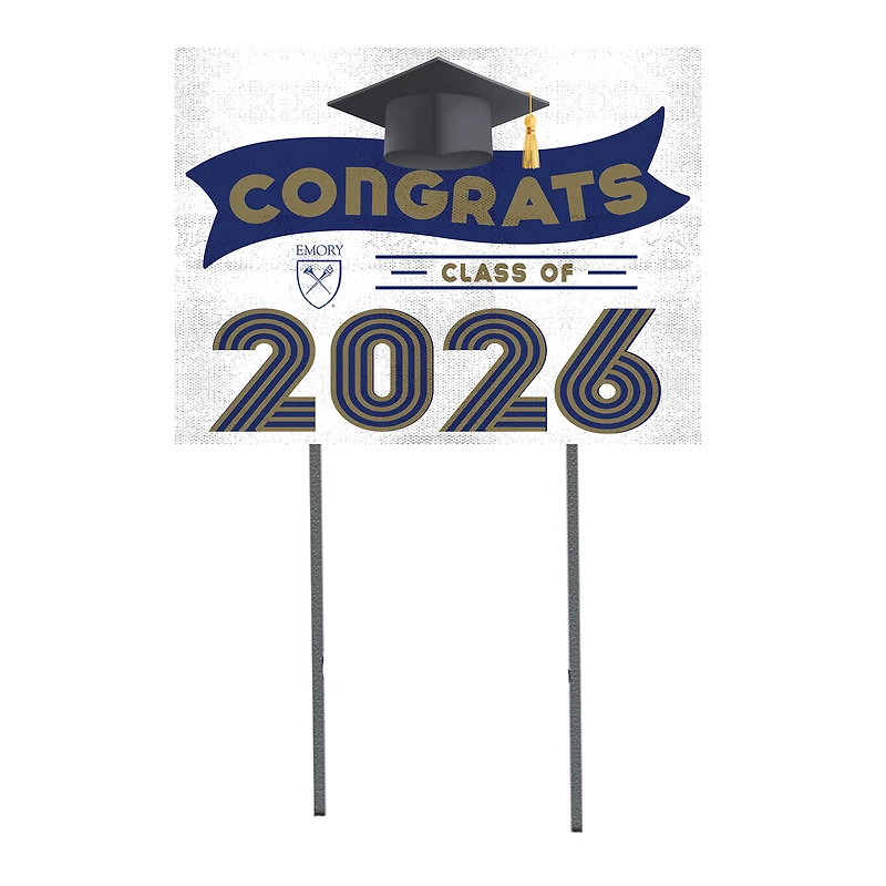 Emory Eagles 18" x 24" 2026 Grad Yard Sign with Stakes