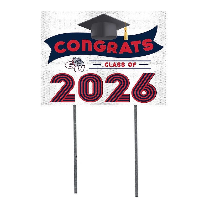 Gonzaga Bulldogs 18" x 24" 2026 Grad Yard Sign with Stakes