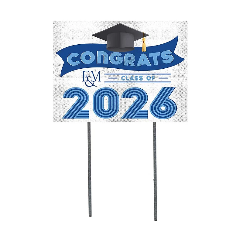 Franklin & Marshall Diplomats 18" x 24" 2026 Grad Yard Sign with Stakes
