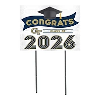 Georgia Tech Yellow Jackets 18" x 24" 2026 Grad Yard Sign with Stakes