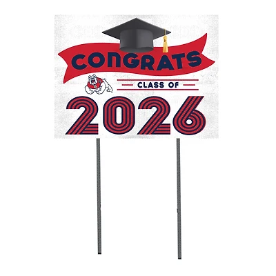 Fresno State Bulldogs 18" x 24" 2026 Grad Yard Sign with Stakes
