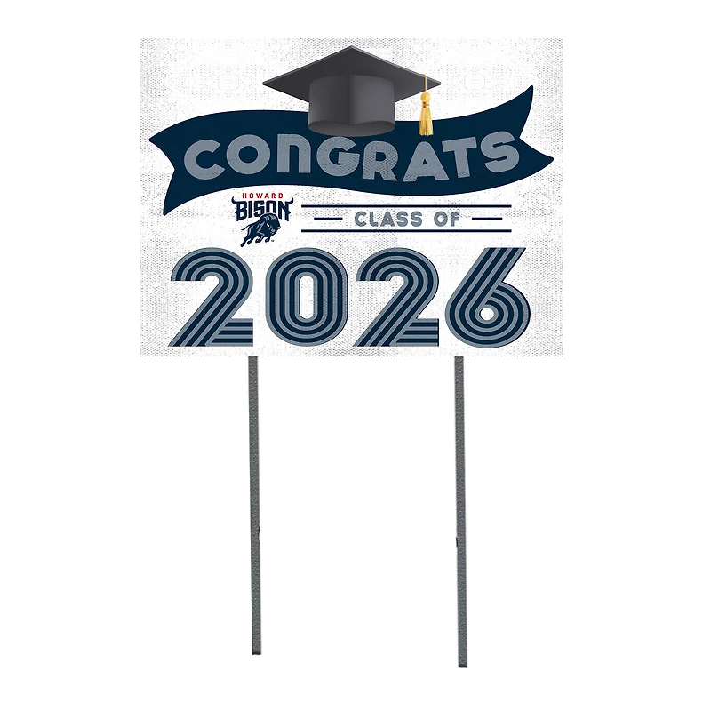 Howard Bison 18" x 24" 2026 Grad Yard Sign with Stakes