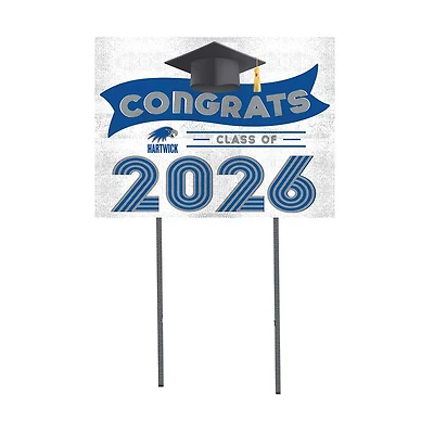 Hartwick College Hawks 18" x 24" 2026 Grad Yard Sign with Stakes