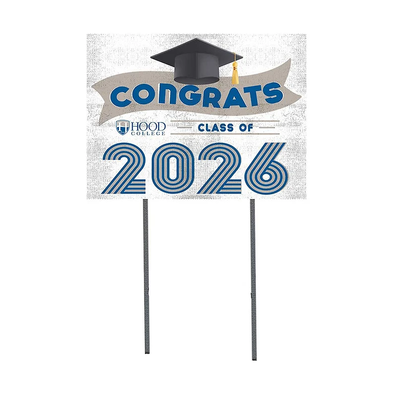 Hood College Blazers 18" x 24" 2026 Grad Yard Sign with Stakes