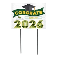 George Mason Patriots 18" x 24" 2026 Grad Yard Sign with Stakes