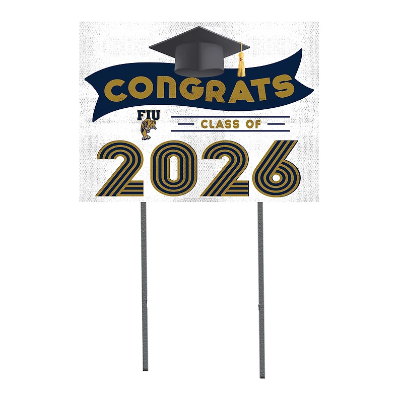 FIU Panthers 18" x 24" 2026 Grad Yard Sign with Stakes