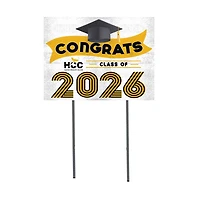 Houston Community College 18" x 24" 2026 Grad Yard Sign with Stakes