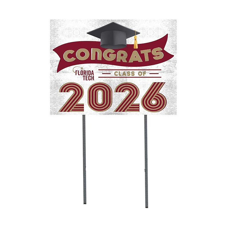 Florida Tech Panthers 18" x 24" 2026 Grad Yard Sign with Stakes