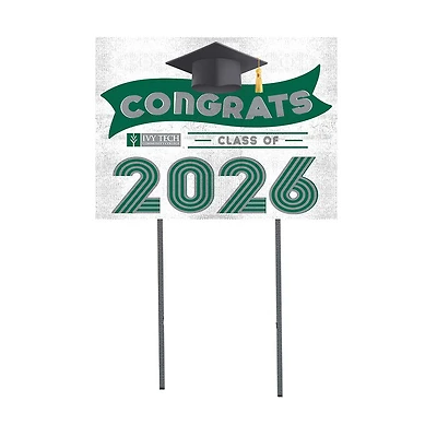 Ivy Tech Community College 18" x 24" 2026 Grad Yard Sign with Stakes