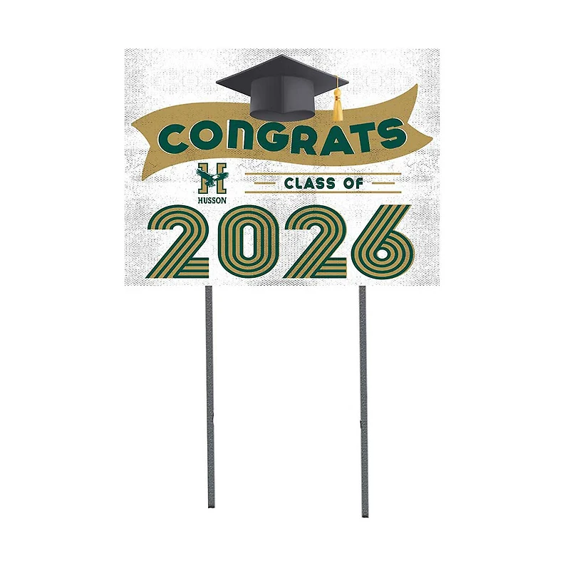 Husson University Eagles 18" x 24" 2026 Grad Yard Sign with Stakes