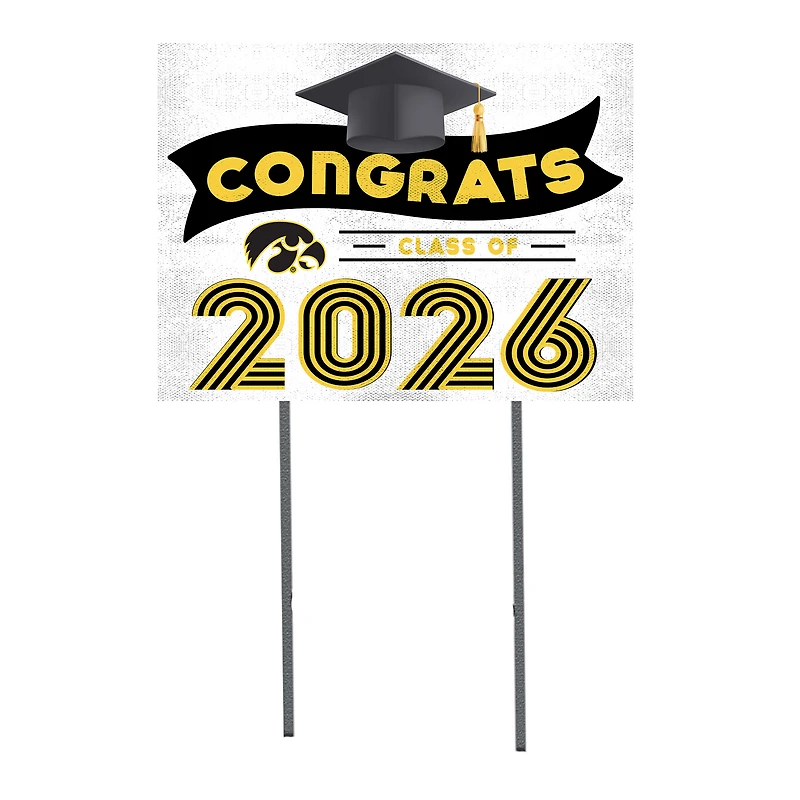Iowa Hawkeyes 18" x 24" 2026 Grad Yard Sign with Stakes