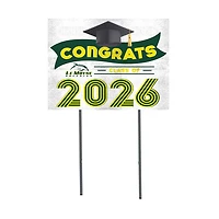 Le Moyne Dolphins 18" x 24" 2026 Grad Yard Sign with Stakes